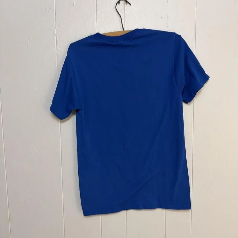 Seattle Seahawks/Mariners/Sonics Retro Graphic Blue T-shirt Women's Small